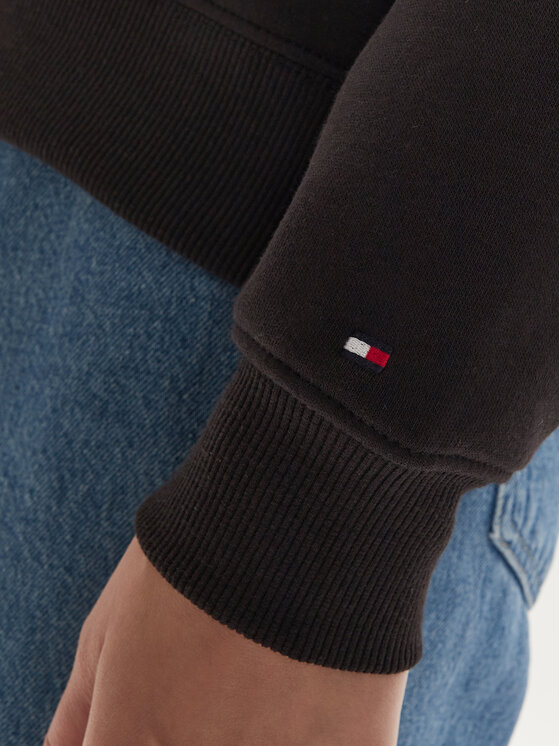 Tommy Hilfiger Tommy Hilfiger Bluză Logo WW0WW39791 Negru Regular Fit