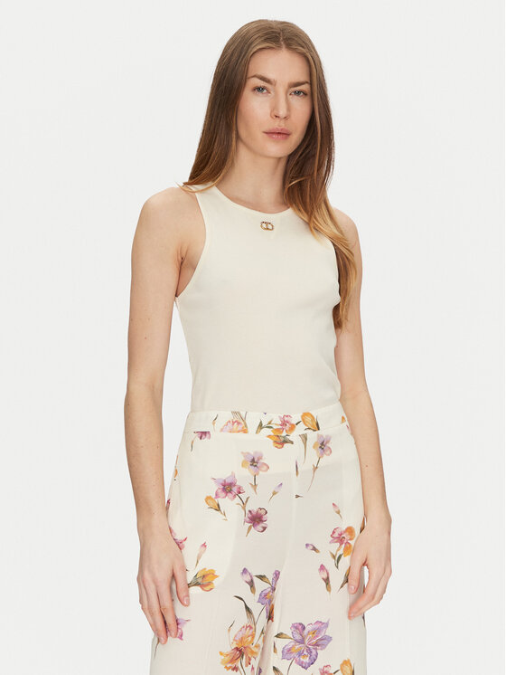 TWINSET TWINSET Felső 251TP2550 Bézs Slim Fit