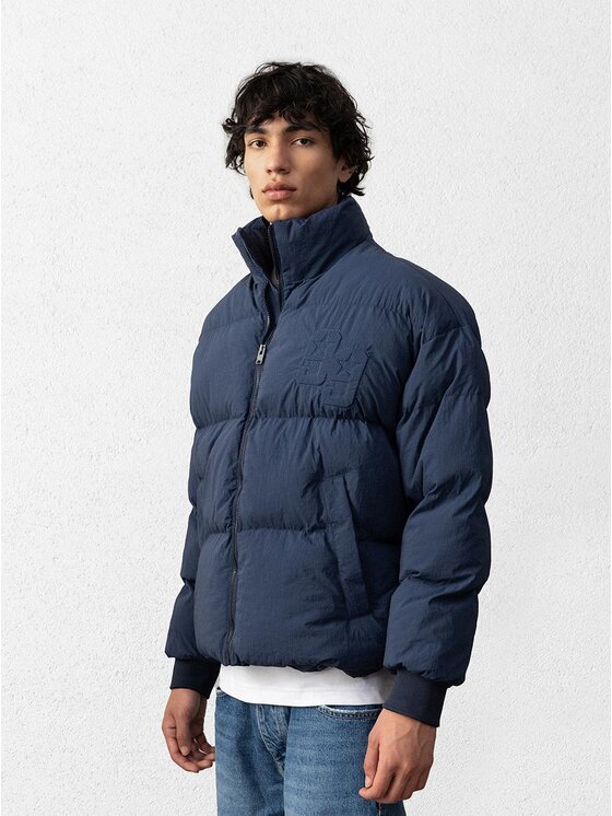 Jigga Wear Jigga Wear Kurtka puchowa Kurtka Puchowa Męska Granatowa Jigga Wear Star XL Granatowy Regular Fit