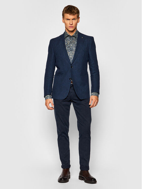 Camicia 712751 8257 Blu scuro Slim Fit