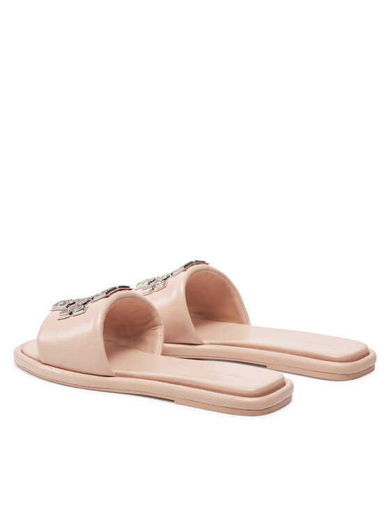 Tory Burch Tory Burch Şlapi Double T Deco Sport Slide 158768 Roz