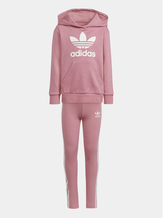 adidas Set bluză și leggings adicolor IR6910 Roz Slim Fit