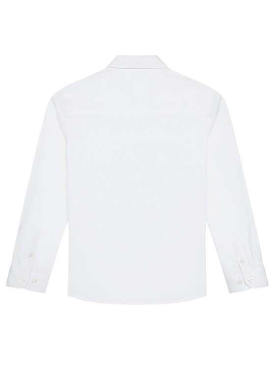 Tommy Hilfiger Tommy Hilfiger Marškiniai Solid Poplin KB0KB06965 D Balta Slim Fit