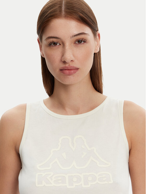 Kappa Kappa Top Logo Gria 382129W Écru Regular Fit