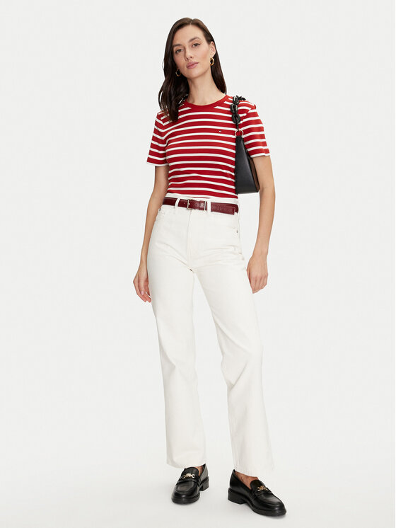 Tommy Hilfiger Tommy Hilfiger Majica New Cody WW0WW40587 Rdeča Slim Fit