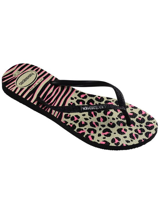 Havaianas Havaianas Παντόφλες HAVAIANAS Ciabatta Donna Hav. Slim Animals Mix 4147964.0006 Nero Μαύρο