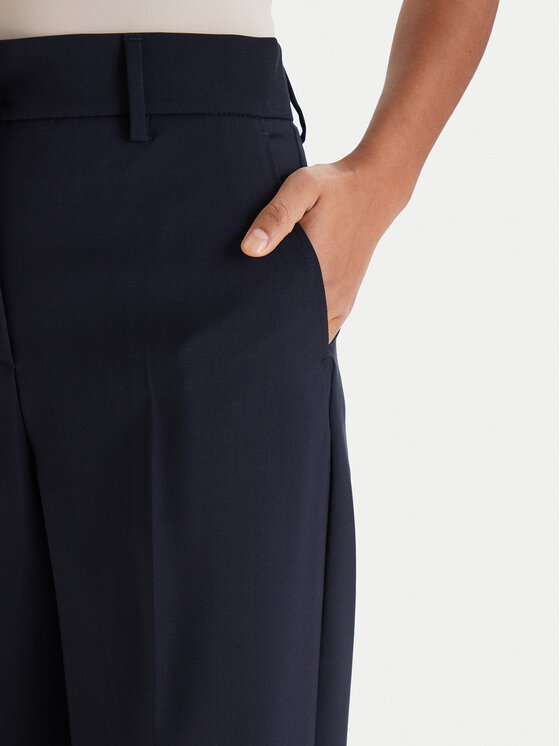 Weekend Max Mara Weekend Max Mara Spodnie palazzo Visivo 2615131041 Granatowy Relaxed Fit