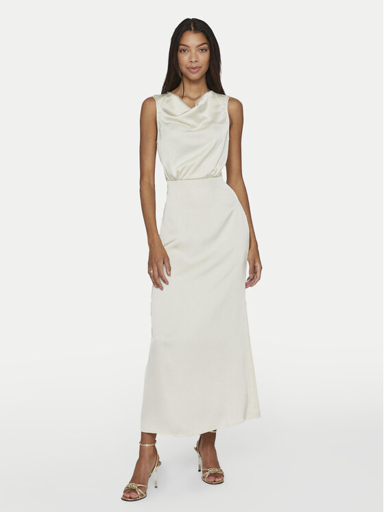 Vila Vila Coctailkleid Ravenna 14094685 Beige Regular Fit