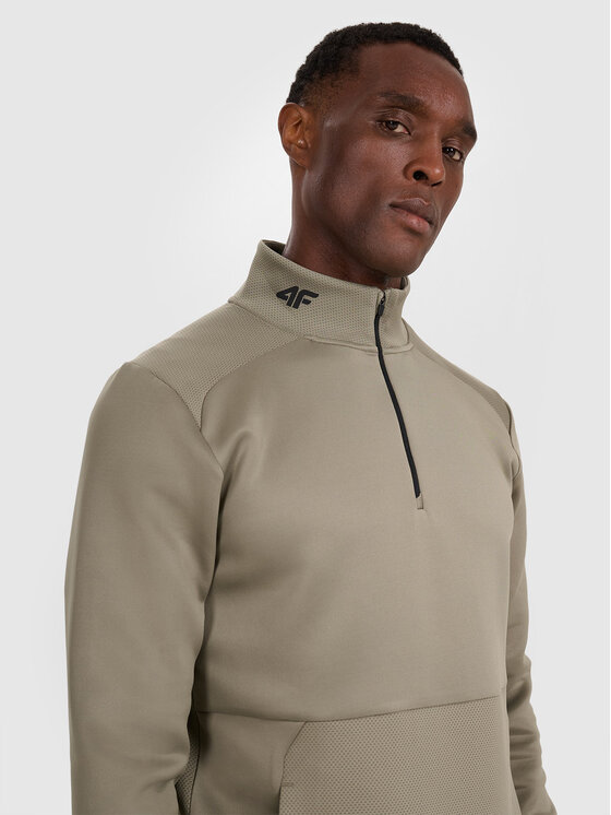 4F 4F Bluza techniczna TRAINING Khaki Regular Fit