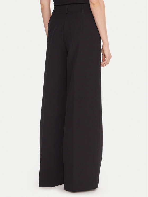 BOSS BOSS Панталони тип палацо C_Tiwi2 50545580 Черен Wide Leg