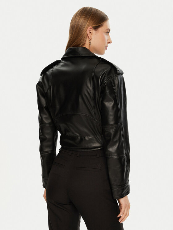 ACCESS FASHION ACCESS FASHION Kožená bunda 44-9301 Čierna Regular Fit