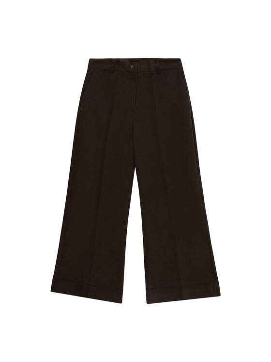 Oltre Oltre Pantaloni di tessuto P01AR009224N022 Marrone Baggy Fit