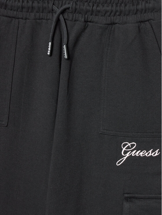Guess Guess Donji dio trenerke J4YQ13 KA6R3 Crna Relaxed Fit
