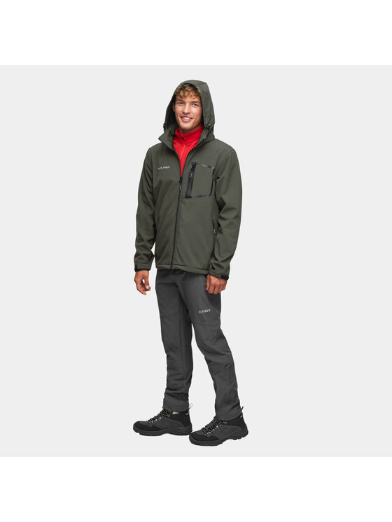 Alpinus Alpinus Kurtka softshell Stenshuvud Khaki Standard Fit