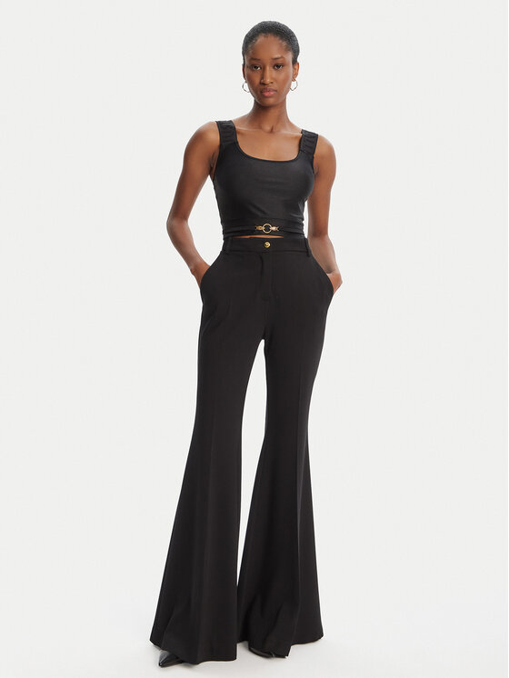 Just Cavalli Just Cavalli Topiņš Crop Element 79PAM2A6 Melns Slim Fit