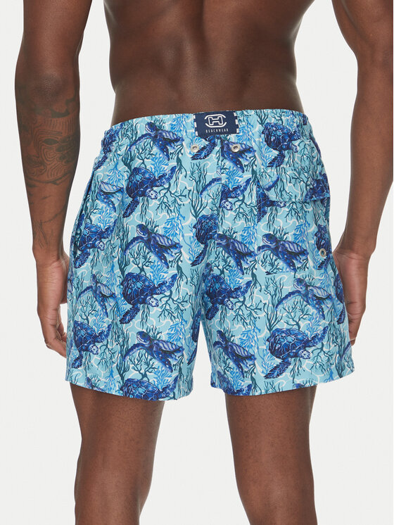 HOM HOM Kopalne hlače Tartane 402916 Modra Regular Fit