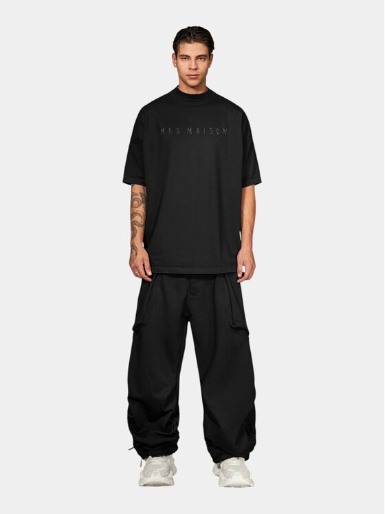 MADE BY SOCIETY MADE BY SOCIETY Spodnie materiałowe CONCRETE - P17571 Czarny Basic Fit