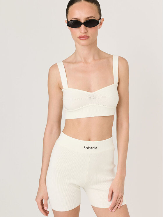 La Mania La Mania Biker shorts MIBEL Bianco Classic Fit