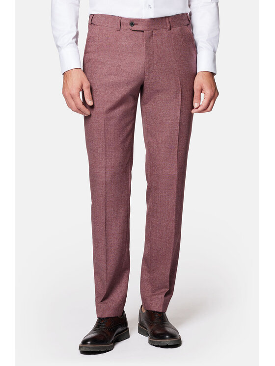 Lancerto Lancerto Garnitur Monterrey GA073124000013 Bordowy Slim Fit