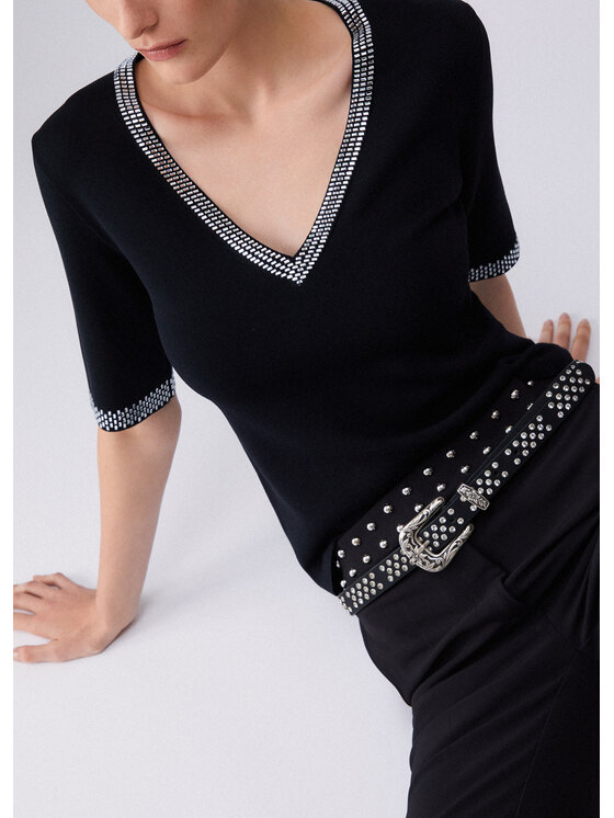 Liu Jo Liu Jo Sweter WA6222MS55N22222 Czarny Regular Fit