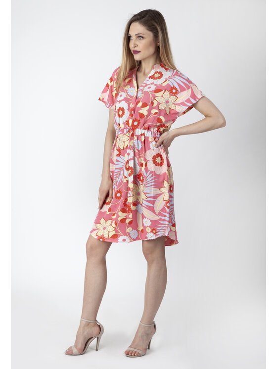 Perso Perso Každodenní šaty RBE222768F Růžová Regular Fit