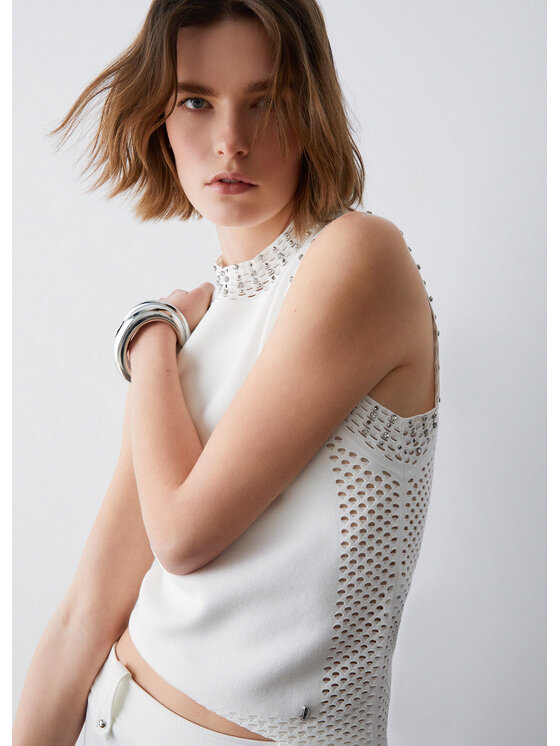 Liu Jo Liu Jo Maglione PA6027MS99EX0256 Bianco Slim Fit