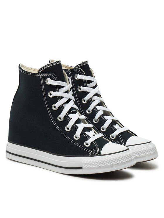 Converse Sneakers aus Stoff Chuck Taylor All Star Wedge Platform A11909C Schwarz Modivo