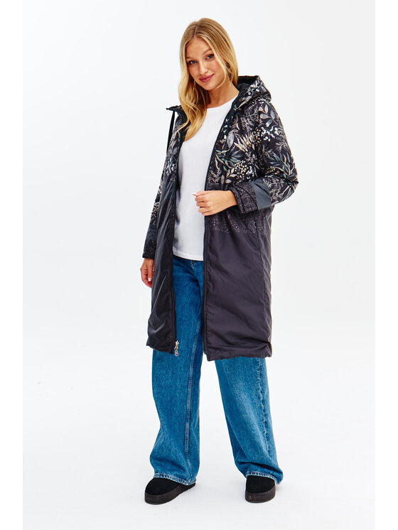 NAOKO NAOKO Zimní kabát Moss Garden Černá Regular Fit