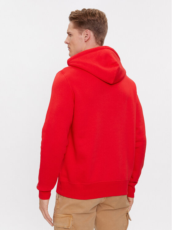 Tommy Hilfiger Tommy Hilfiger Felpa Monogram Applique MW0MW32702 Rosso Regular Fit