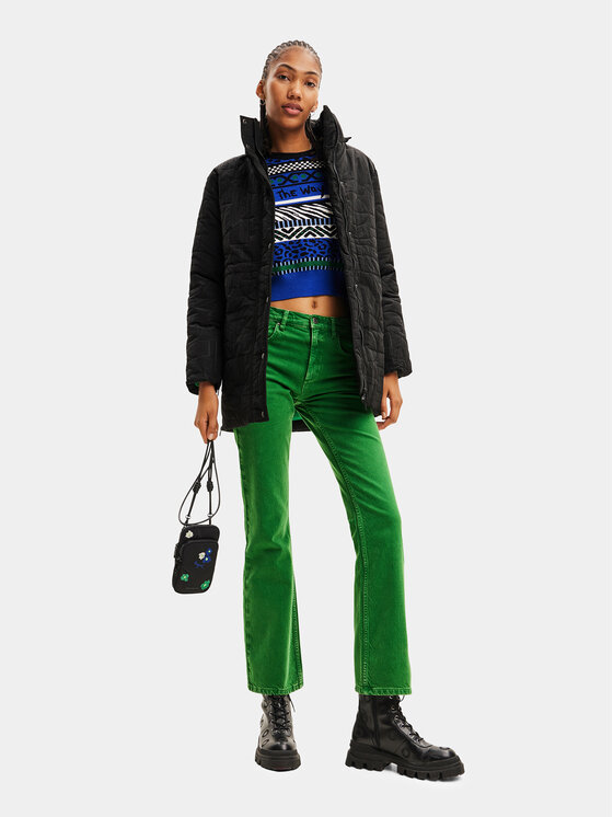 Desigual Desigual Μπουφάν μεταβατικό 23WWEW17 Μαύρο Regular Fit
