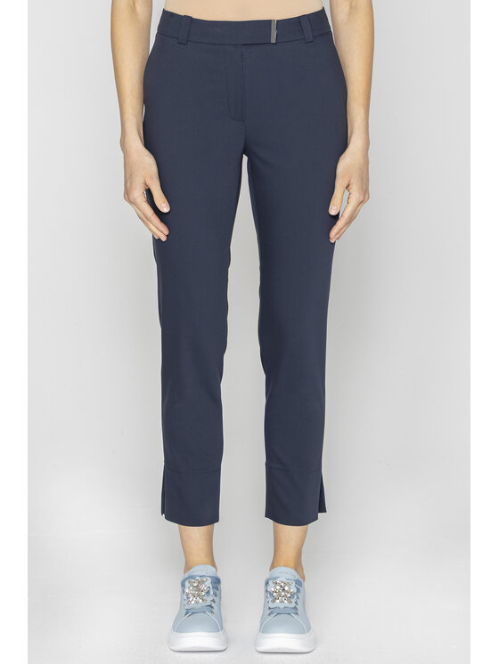 Deni Cler Milano Deni Cler Milano Spodnie materiałowe W-DC-5220-E2-E7-58-1 Granatowy Regular Fit
