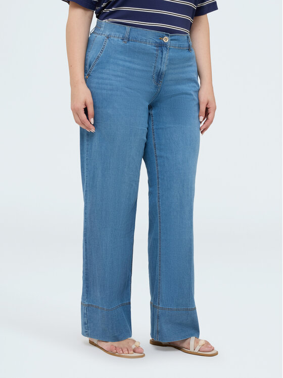 Fiorella Rubino Fiorella Rubino Jeansy P405T005284N004 Turkusowy Regular Fit