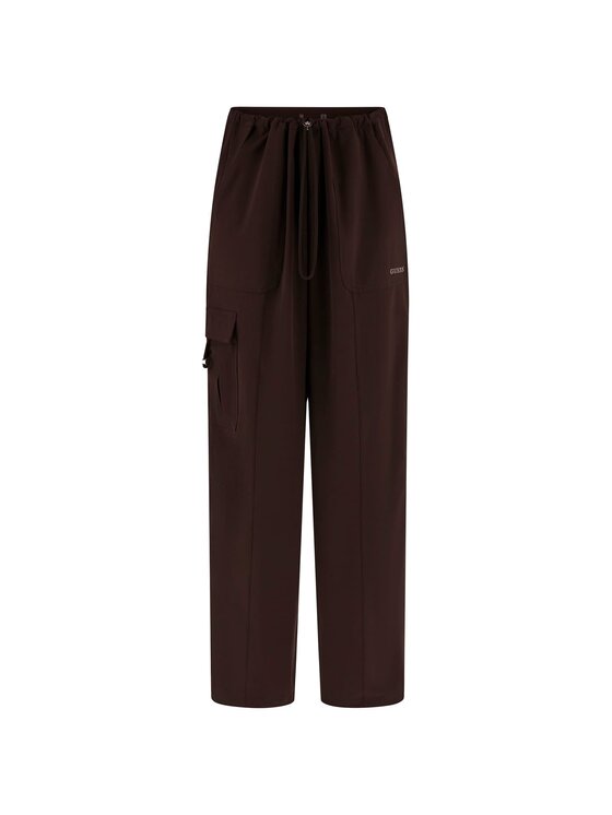 Guess Guess Spodnie materiałowe 180706 Brązowy Slim Fit