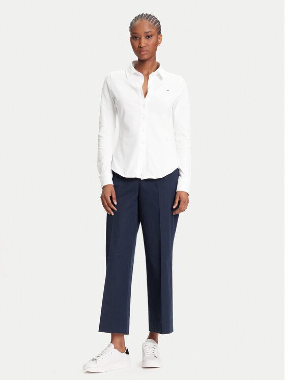 Tommy Hilfiger Tommy Hilfiger Košeľa 1985 WW0WW43528 Écru Slim Fit