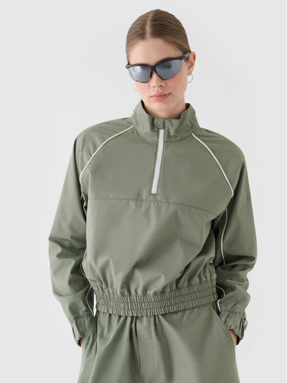 4F 4F Prechodná bunda 4FRSS24TTJAF0886-44S Zelená Oversize