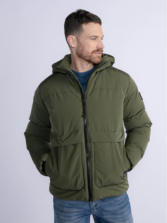 Petrol Industries Geacă din puf M-3030-JAC100 Verde Regular Fit