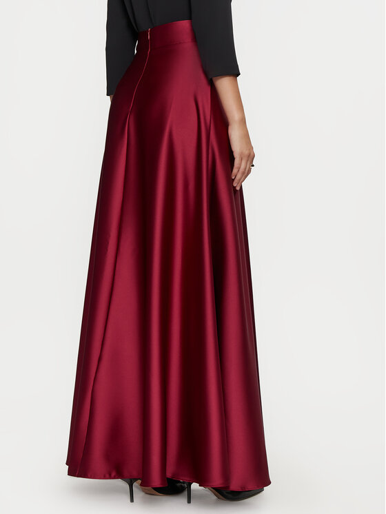 Rinascimento Rinascimento Spódnica maxi CFC0119875003 Bordowy Regular Fit