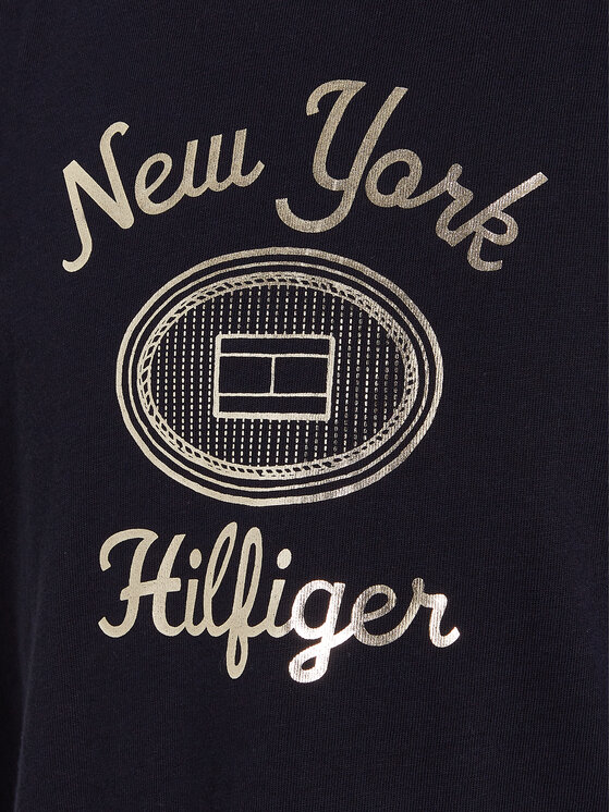 Tommy Hilfiger Tommy Hilfiger T-Shirt KG0KG08007 Granatowy Regular Fit