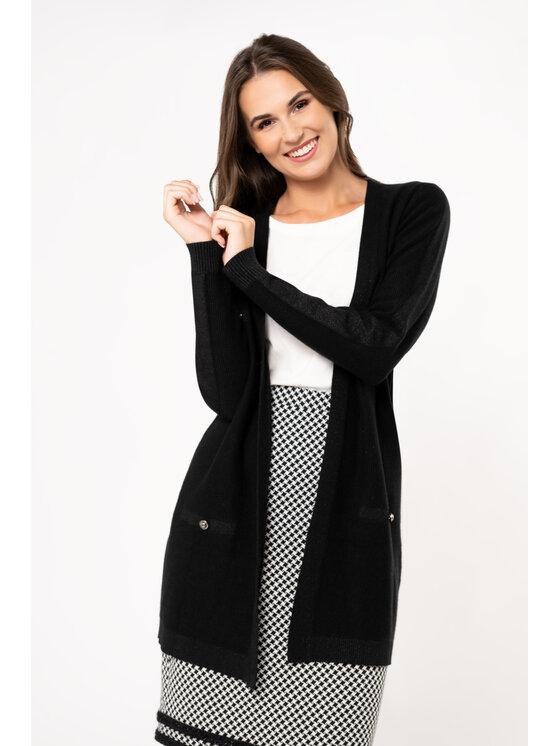 QUIOSQUE QUIOSQUE Kardigan 6TT001 Černá Regular Fit