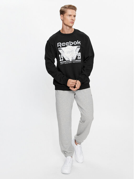 Reebok Reebok Majica dugih rukava Basketball IL4432 Crna Regular Fit