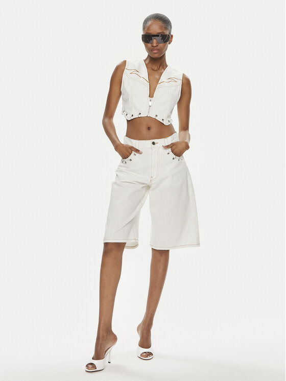 PINKO Pinko Farmer rövidnadrág Xmen 103626 A1VD Fehér Regular Fit