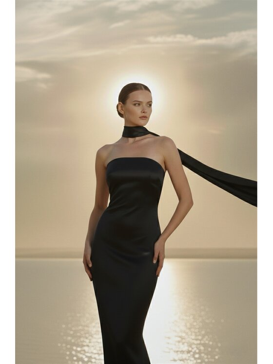MAI MAI Sukienka wieczorowa VERA Czarny Feminine Fit