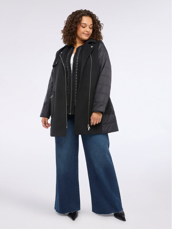 Fiorella Rubino Fiorella Rubino Cappotto 0222T000323N033 Nero A-Line Fit