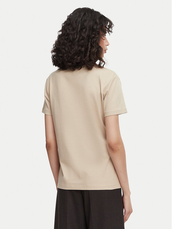 Beverly Hills Polo Club Beverly Hills Polo Club T-Shirt P-SS26W-TS516518 Beżowy Regular Fit