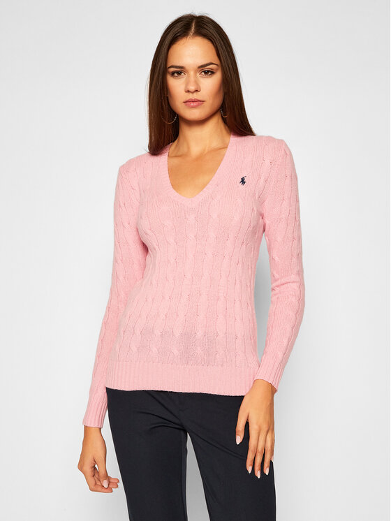 Polo Ralph Lauren Polo Ralph Lauren Megztinis Kimberly Wool/Cashmere 211508656065 Rožinė Regular Fit