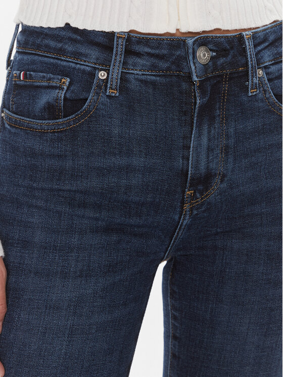 Tommy Hilfiger Tommy Hilfiger Traperice Th Flex Como Skinny Rw Pam WW0WW40638 Tamnoplava Skinny Fit