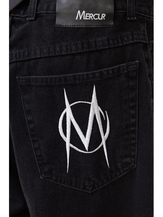 Mercur Mercur Jeansy Loose Monument Czarny Loose Fit