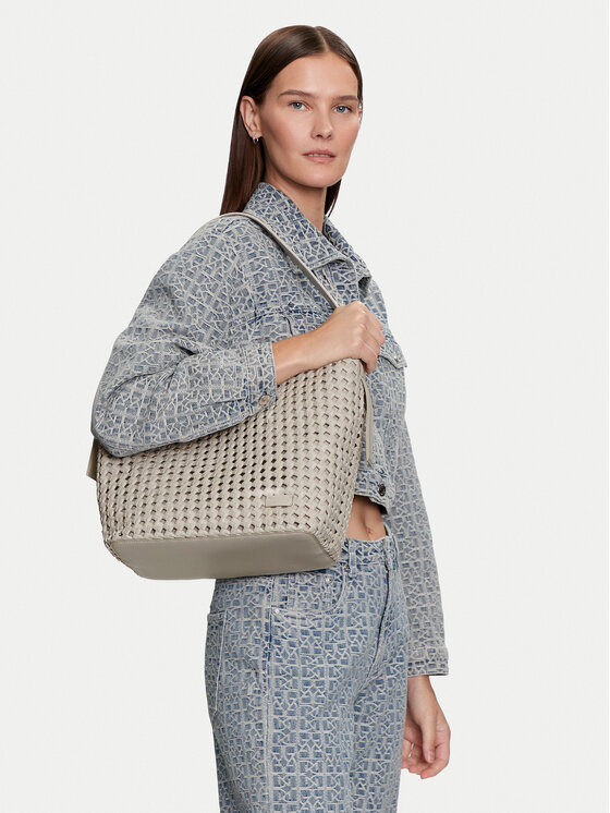 Calvin Klein Calvin Klein Soma Ck Braided Medium Shopper K60K612131 Pelēks