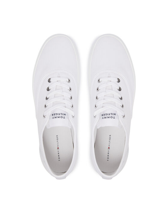Tommy Hilfiger Tommy Hilfiger Kedai Th Vulc Cup Long Lace Canvas FM0FM05874 Balta