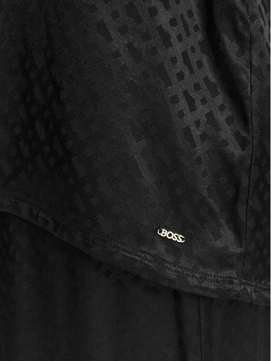 BOSS BOSS Pižamska srajca 50570996 Črna Relaxed Fit